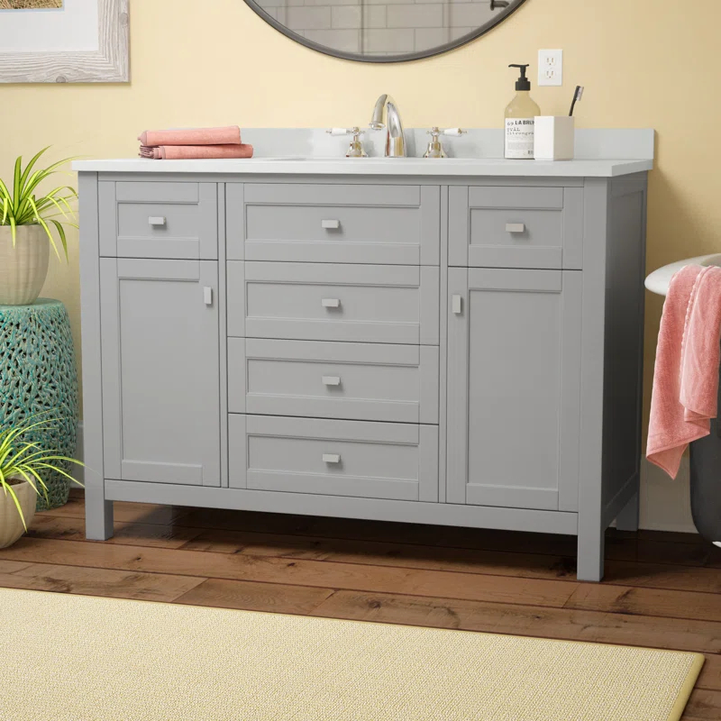 Cahaba Juniper 48'' Free Standing Single Bathroom Vanity Set with Countertop and Sink