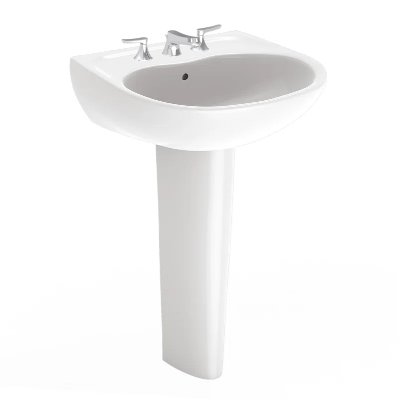 TOTO LT241.4G#01 Supreme 23" Pedestal Bathroom Sink with SanaGloss Glazing