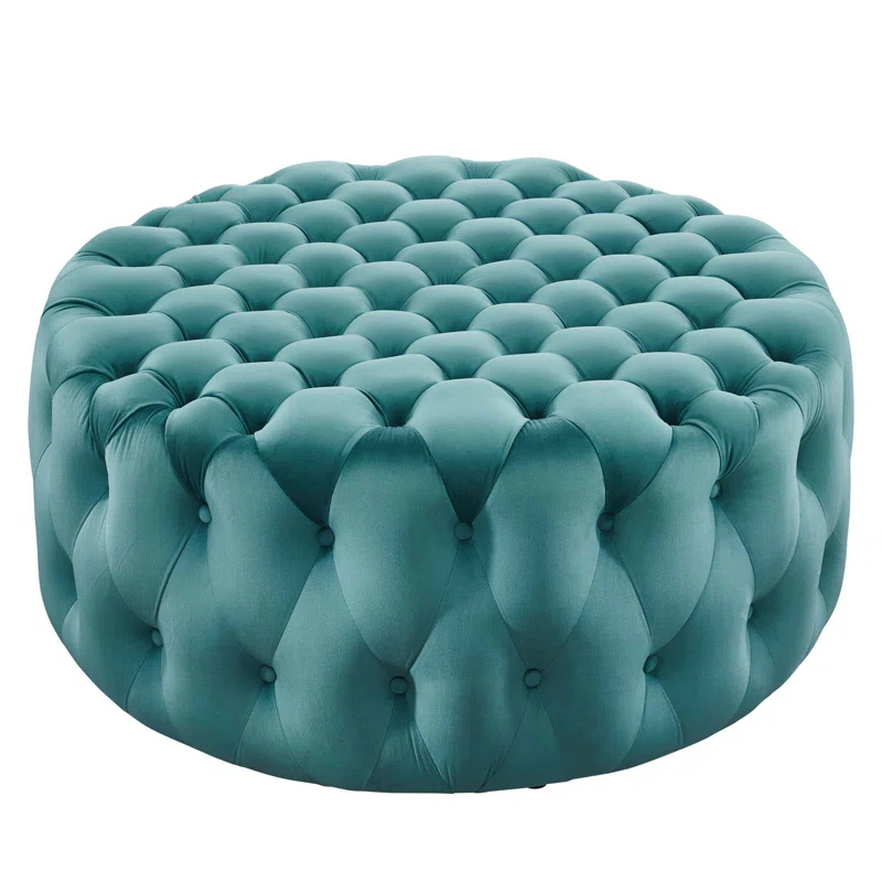 Modway Modway Amour Tufted Button Large Round Performance Velvet Ottoman