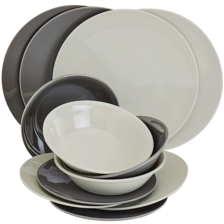 Tabletops Gallery Tabletops Gallery Peacock 12 Piece Melamine Dinnerware Set