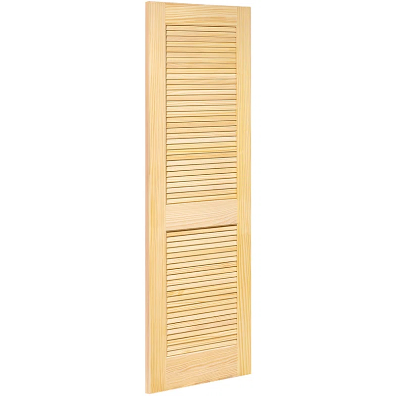 Kimberly Bay Louvered Solid Wood Unfinished Slab Standard Door