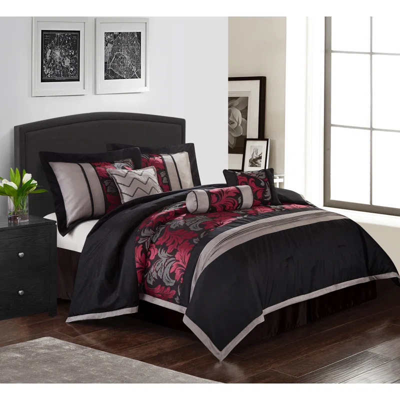 Nanshing America, Inc  Pierre 7 Piece Luxury Glam Comforter Set & Reviews | Wayfair