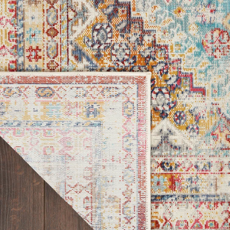 Kelly Clarkson Home Kinsley Oriental Ivory/Navy/Rust Area Rug