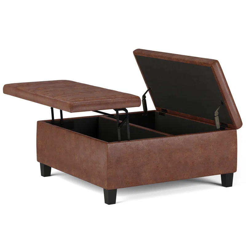 Simpli Home Ellis Coffee Table Storage Ottoman