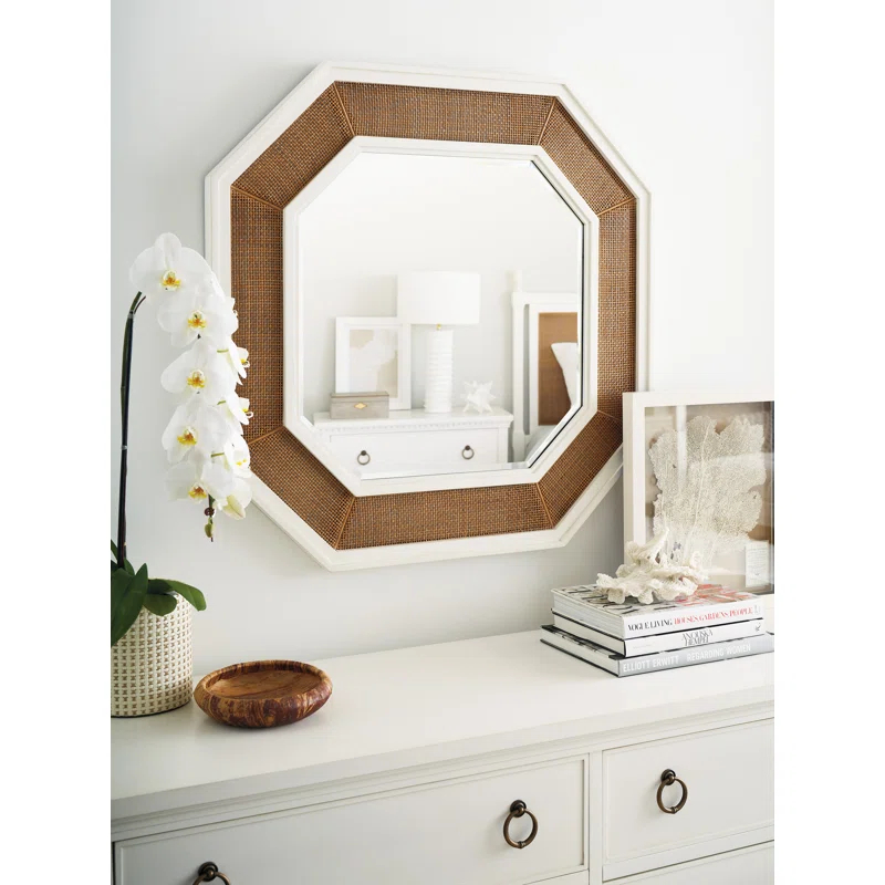 Barclay Butera Laguna Wood Flat Wall Mirror