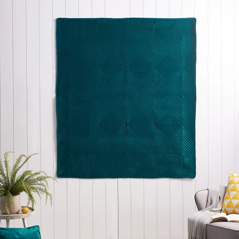 Greenland Home Fashions Riviera Velvet Quilted Throw