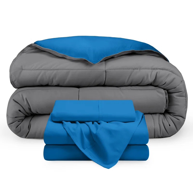 Bare Home 1800 Premium Microfiber Reversible Bed-In-A-Bag