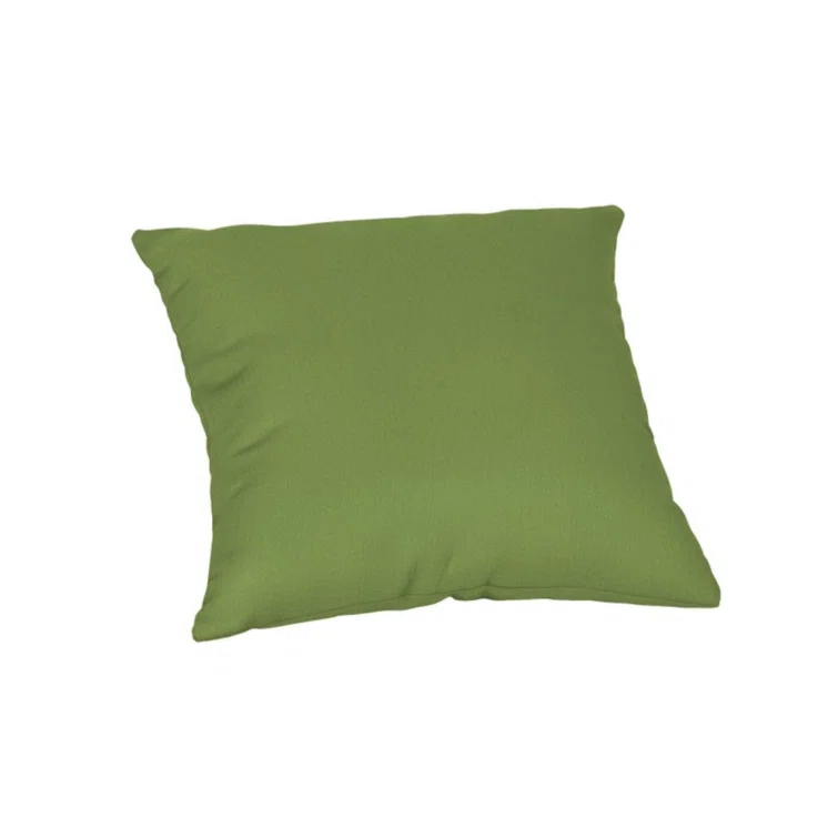Casual Cushion Corp. Casual Cushion Solid Sunbrella® Fabric 1-Piece Indoor/Outdoor Square Throw Pillow, 18"W x 18"L, Spectrum Cilantro
