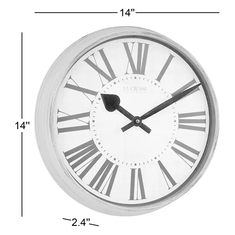 La Crosse Technology 14" Sage Grove Quartz Wall Clock