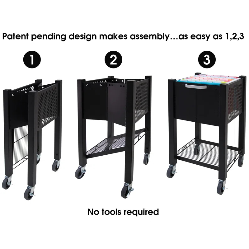 Vertiflex File Cart with Wheels