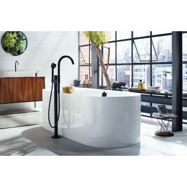 AXOR One 1 Handle Bathroom Freestanding Tub Filler with Diverter 48441671
