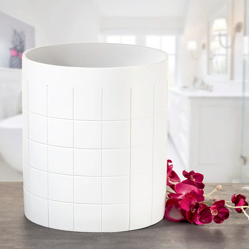 Creative Scents Ceramic / Porcelain Open Waste Basket - 1 Gallons