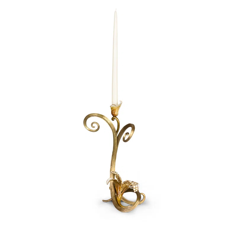 16.5" Pewter Tabletop Candlestick