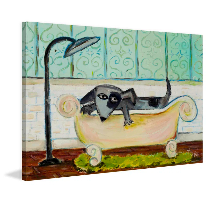 Marmont Hill " Dog Bath " by Tori Campisi Painting Print
