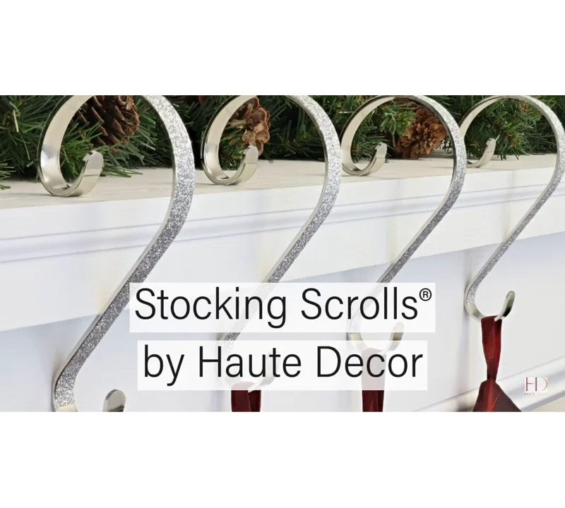 Haute Decor Scrolls Stocking Holder (Set of 4)