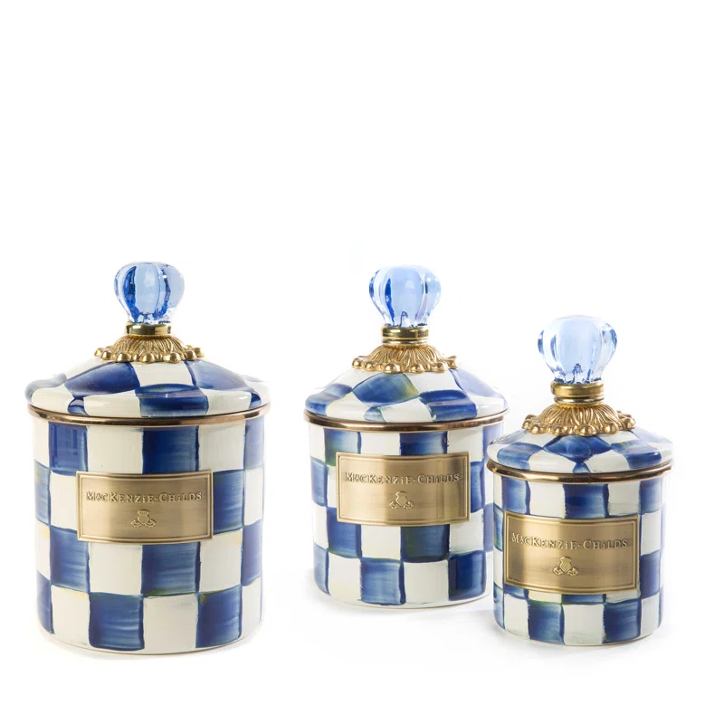 MacKenzie-Childs Canisters 3 - Piece Set