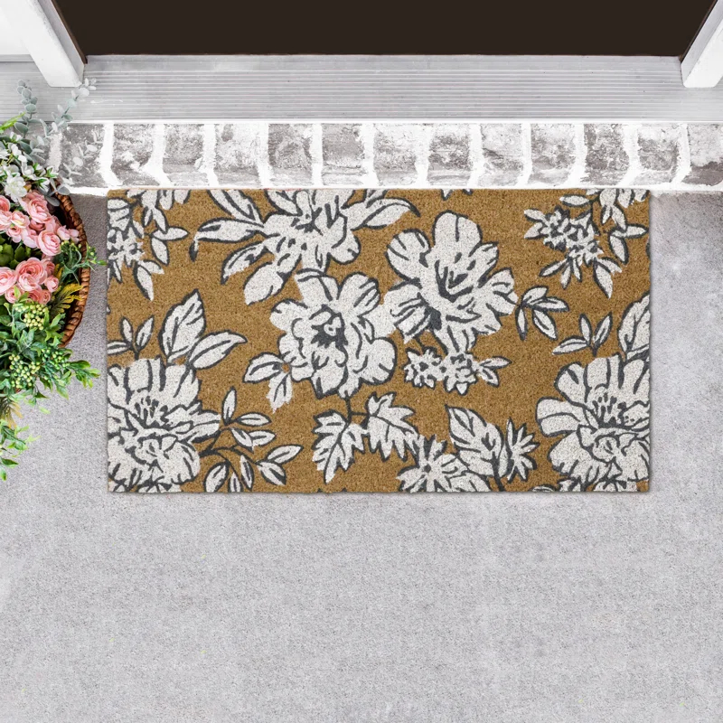 Laura Ashley Iris Coir Doormats / Non-Slip Outdoor Rugs & Reviews | Wayfair
