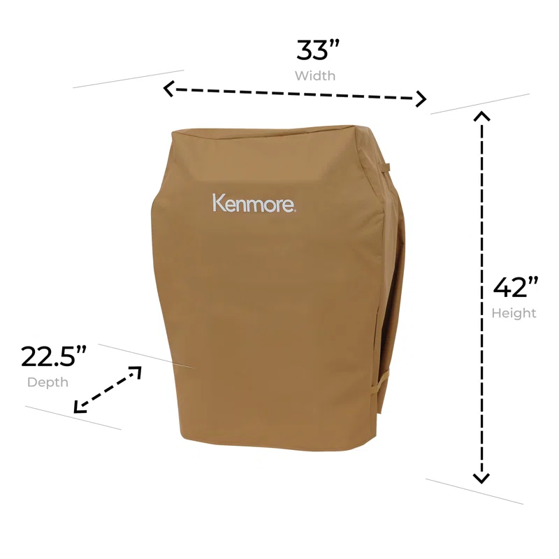 Kenmore Kenmore Grill Cover - 33-Inch Wide Cover Fits 2- and 3-Burner Gas Grills with Foldable Side Shelves