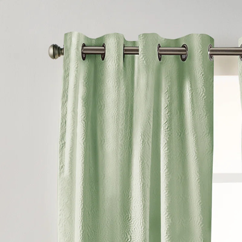 DKNY Chrysanthemum Solid Color Grommet Curtain Panel Pair (Set of 2)