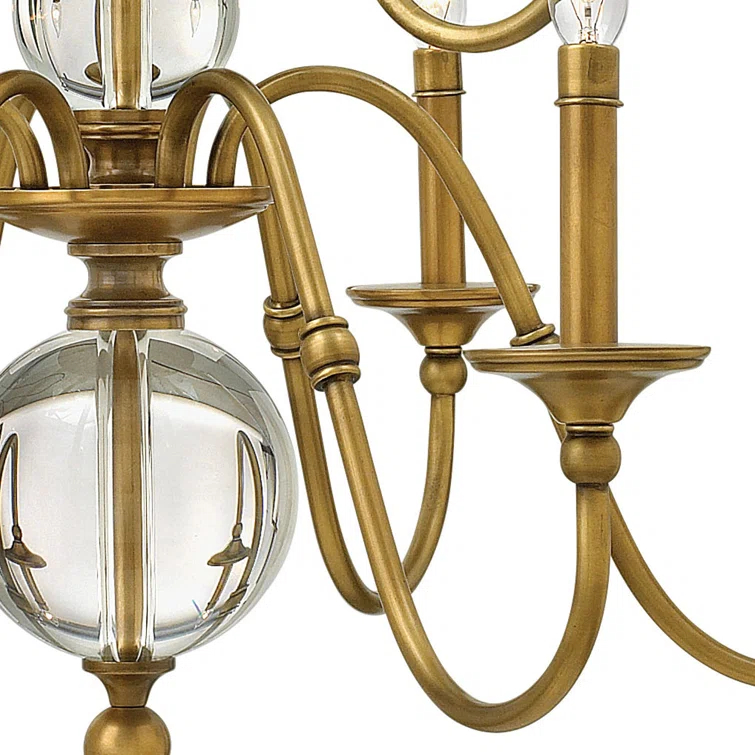 Hinkley Eleanor Nine-Light Candle Chandelier w/ Crystal Accents