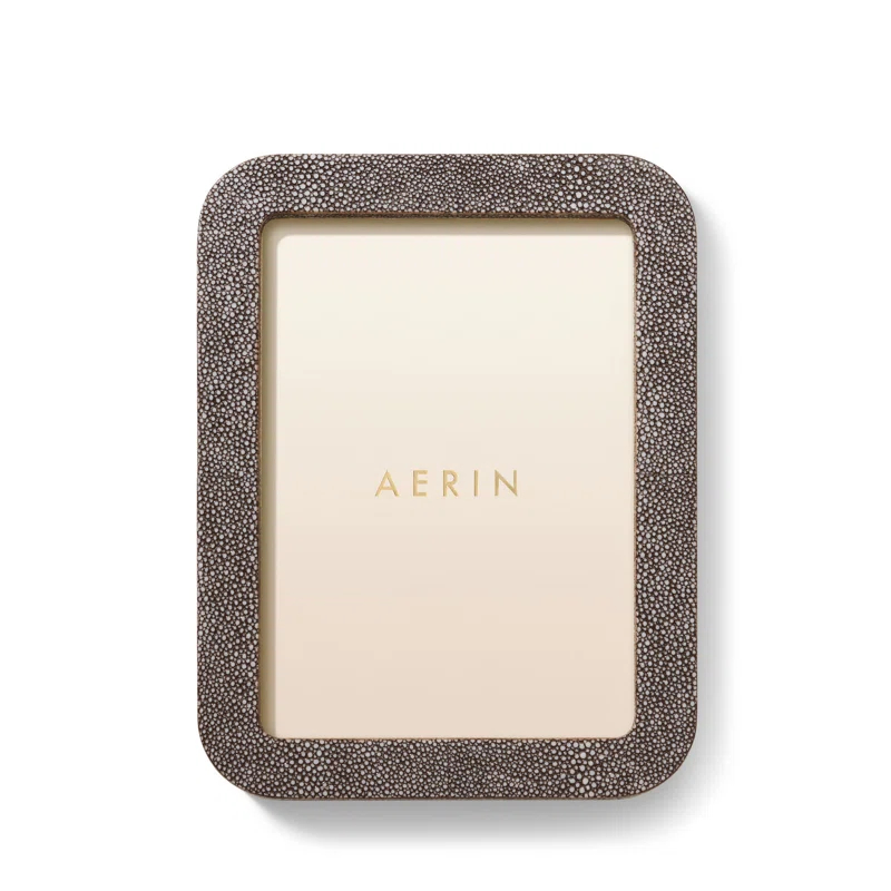 AERIN Shagreen Leather Picture Frame