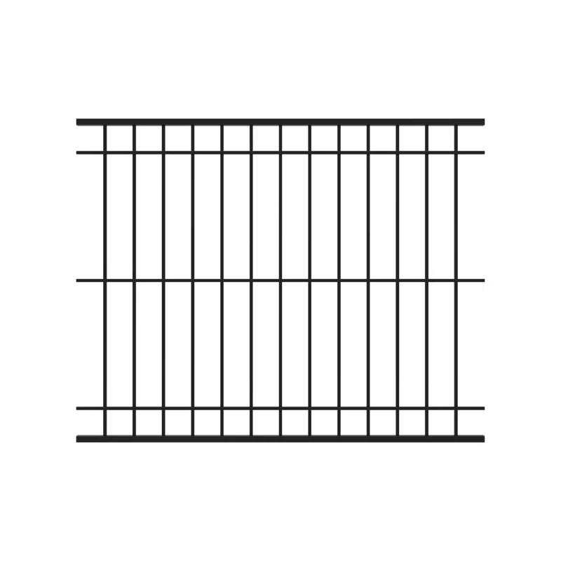 Fortress Building Products Estate 6.25-ft H x 94-in W Gloss Black Steel Fence Panel