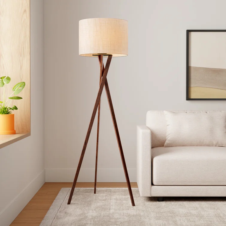 Harcourt 63'' Solid Wood Floor Lamp