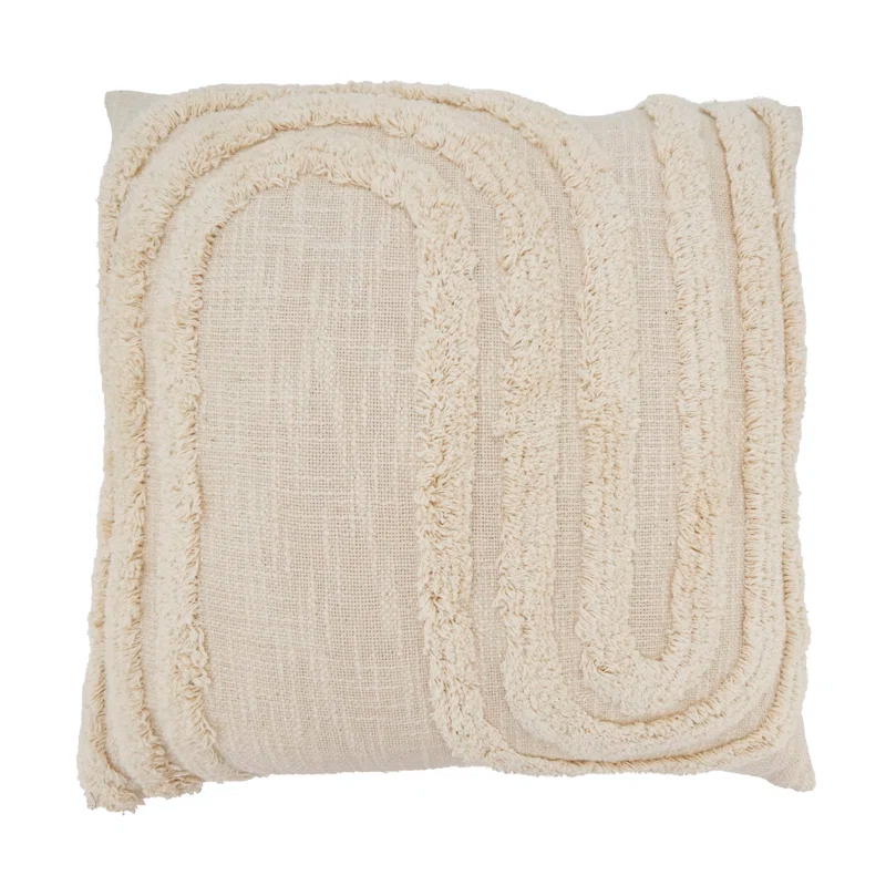 Saro Jenae Collection Cotton Throw Pillow