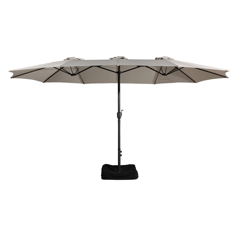 clihome 15 Ft Patio Market Umbrella with Base