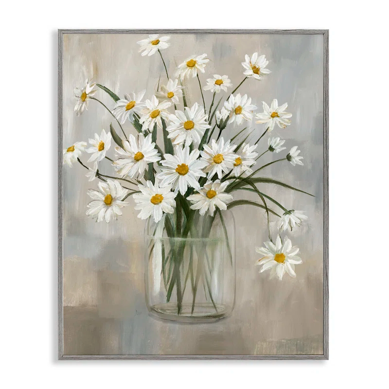 Stupell Industries Daisy Bloom Bouquet Potted Flowers Abstract Pattern by Nan - Painting