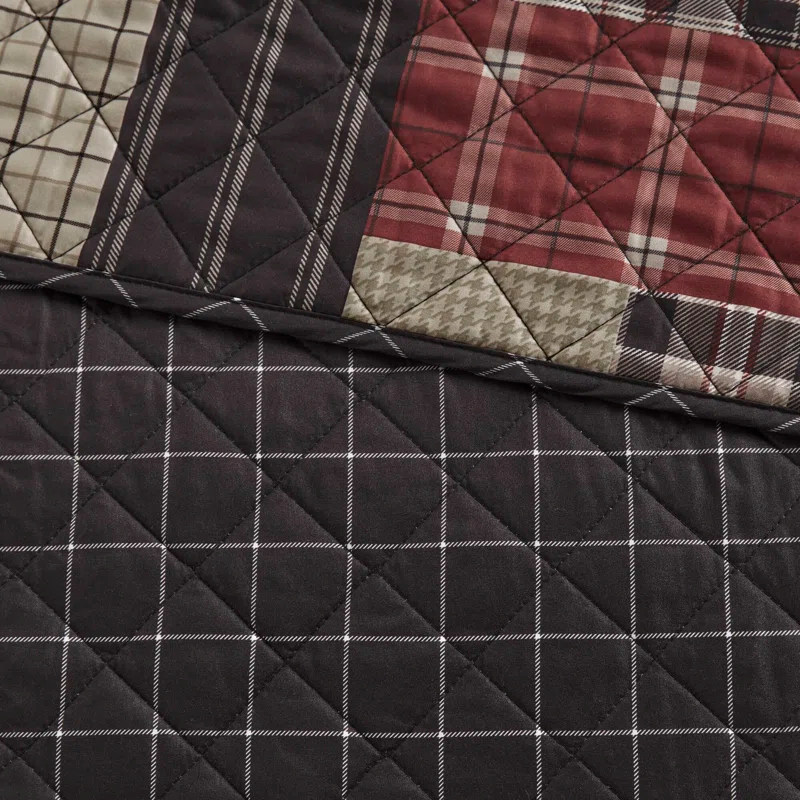 Madison Park Timber 3 Piece Reversible Printed Quilt Set