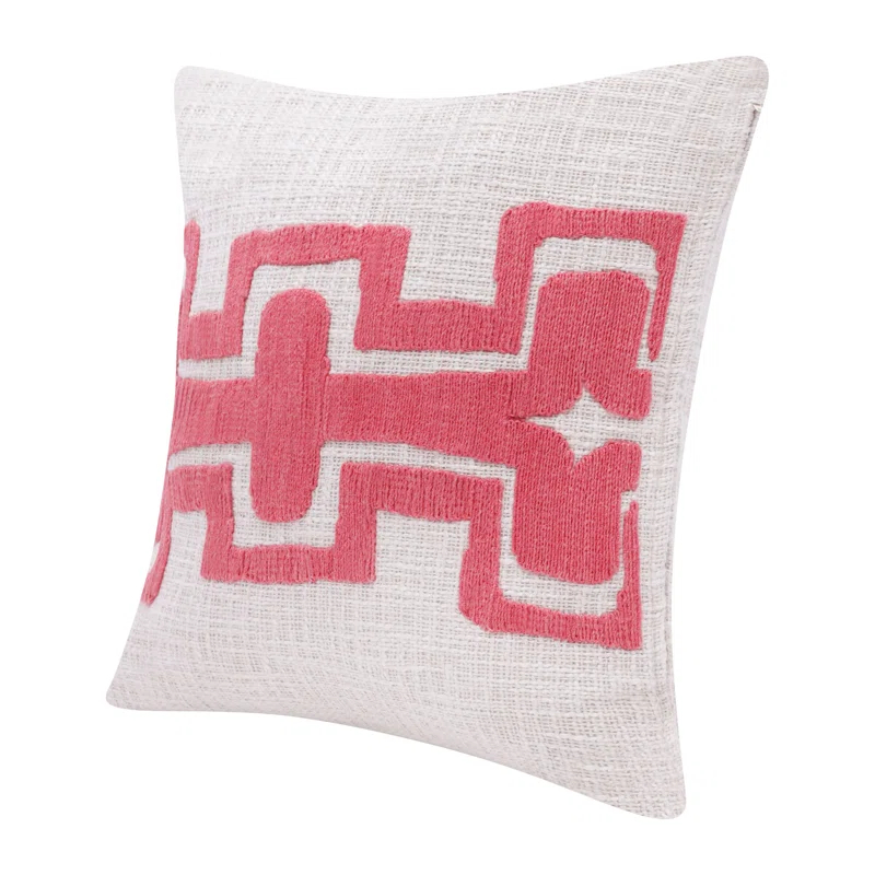 Stacy Garcia Home Geometric Handmade Cotton Wool Blend Decorative Throw Pillow