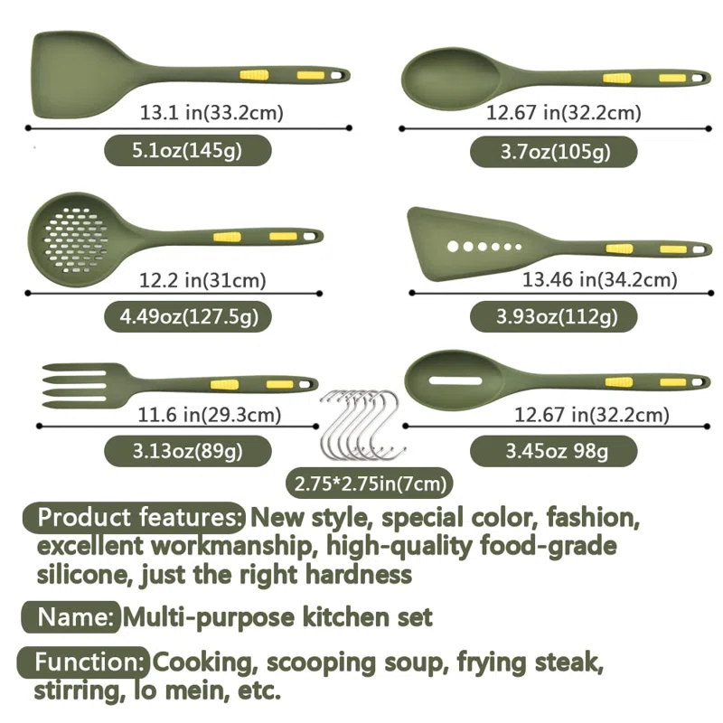 Wuyi Silicone Utensil Set