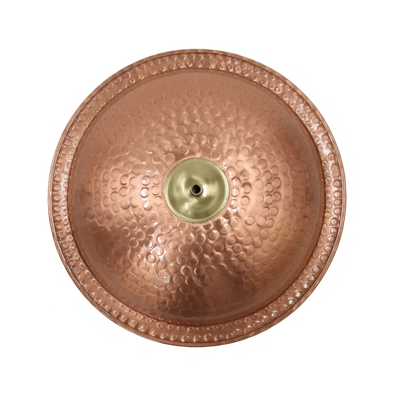 Charlton Home® Hammered Solid Copper Staked Birdbath