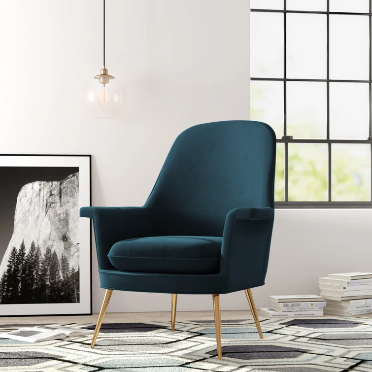 Everly Quinn Velvet Armchair