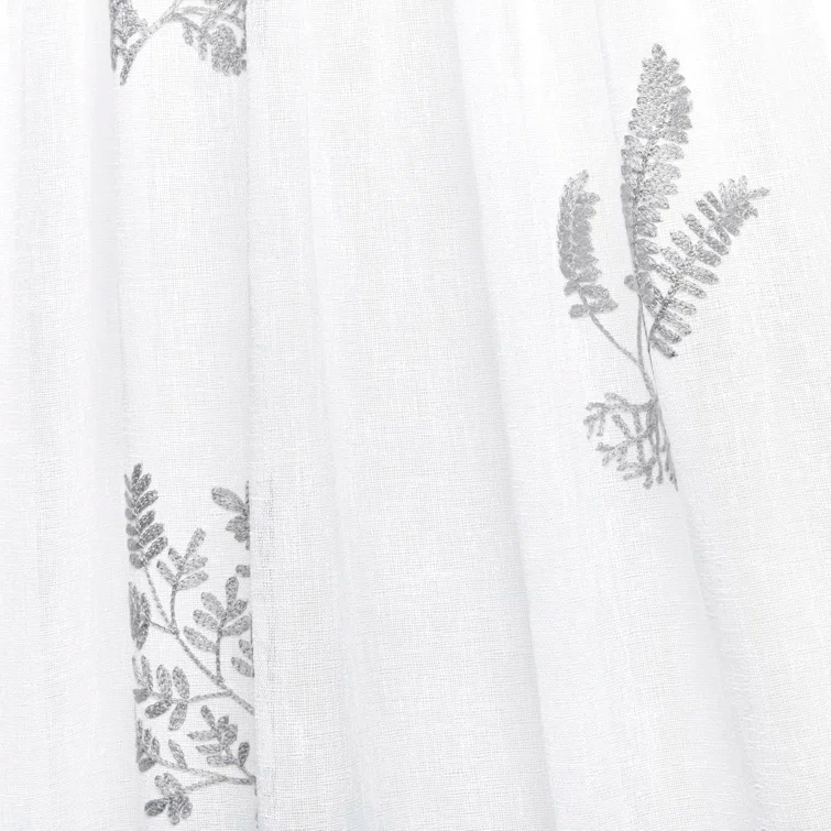 Nicole Miller Nicole Miller New York Mabel Sheer Rod Pocket Curtain Panels Pair (Set of 2)