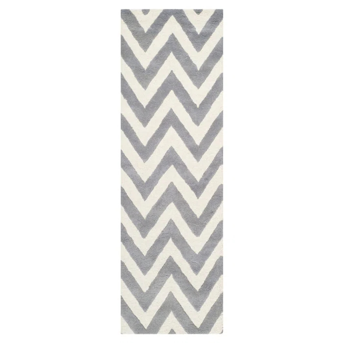 Hand Tufted Wool Chevron Rug
