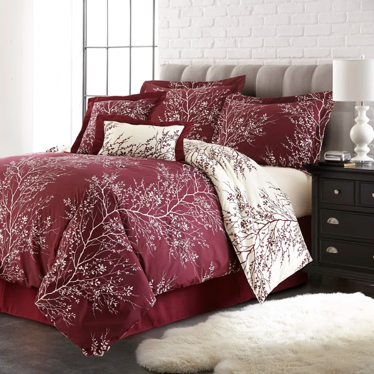 Spirit Linen 6-Piece Foliage Reversible Comforter Set