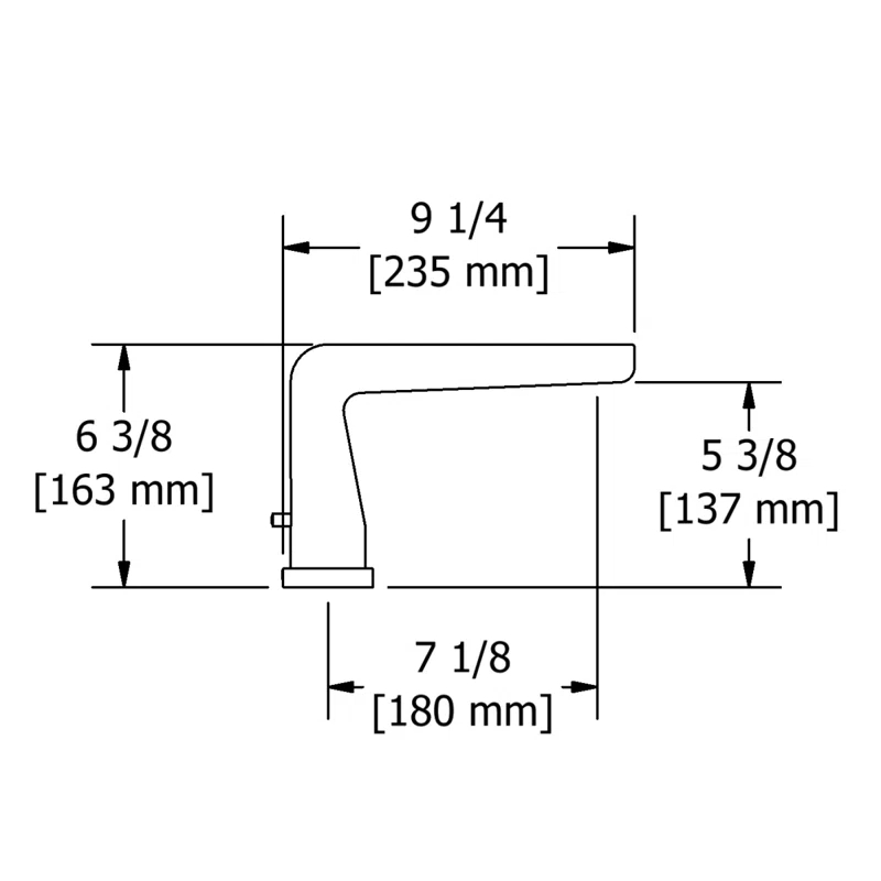 Parabola 3-Hole Deck Mount Tub Filler Trim