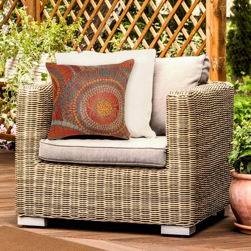 Marina Circles Indoor/Outdoor Pillow 18" X 18"