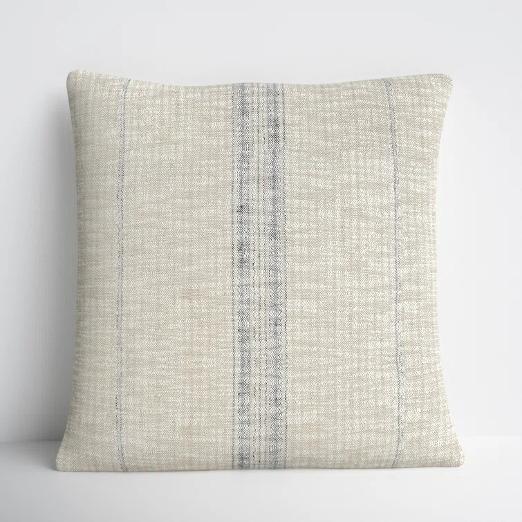 Lamina Pillow - Natural and Black / 22" x 22"