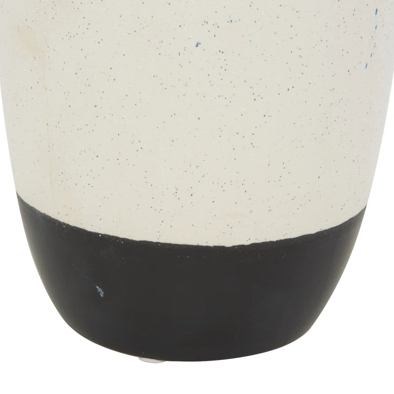 Novogratz White Ceramic Contemporary Vase, 13 X 6 X 6 | Wayfair