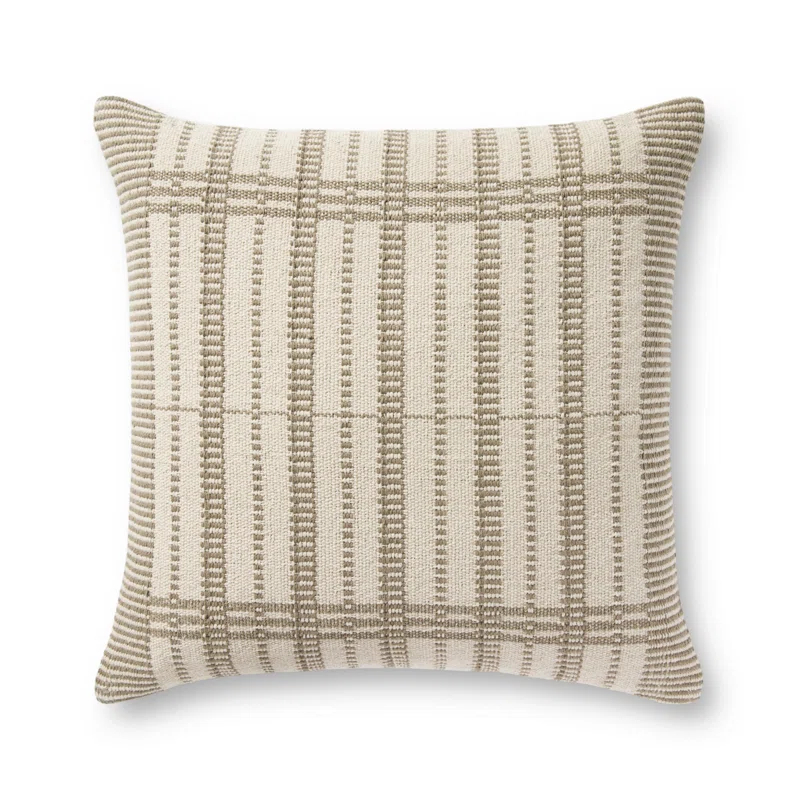 Marion Pillow by Magnolia Home by Joanna Gaines X Loloi - Sage and Beige / Down