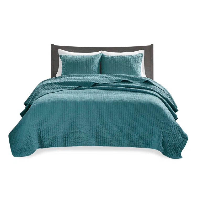Madison Park Barwick Reversible Solid 3 Piece Quilt Set