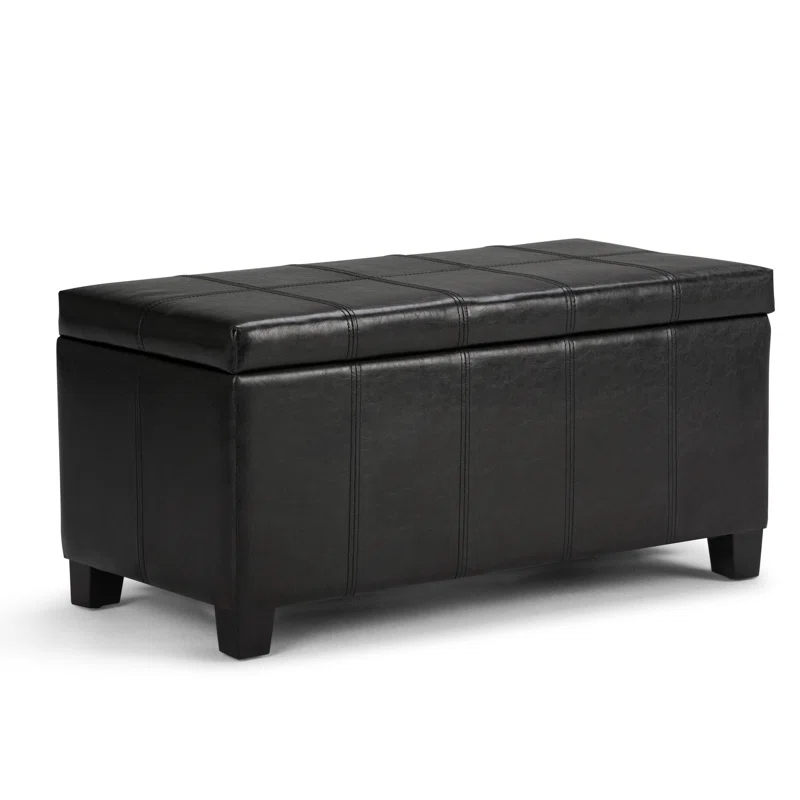 Dover Faux Leather Ottoman