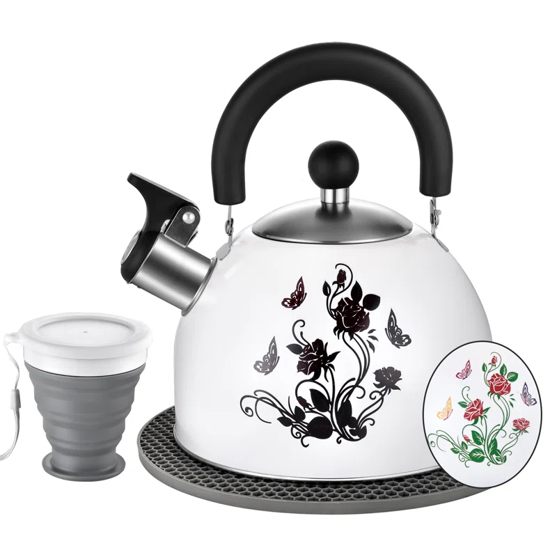 ARC ARC 2 Quarts Stainless Steel Whistling Stovetop Tea Kettle