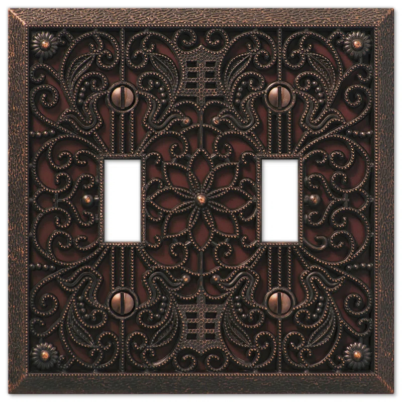 AmerTac Filigree No Subject 2 - Gang Rocker Standard Wall Plate