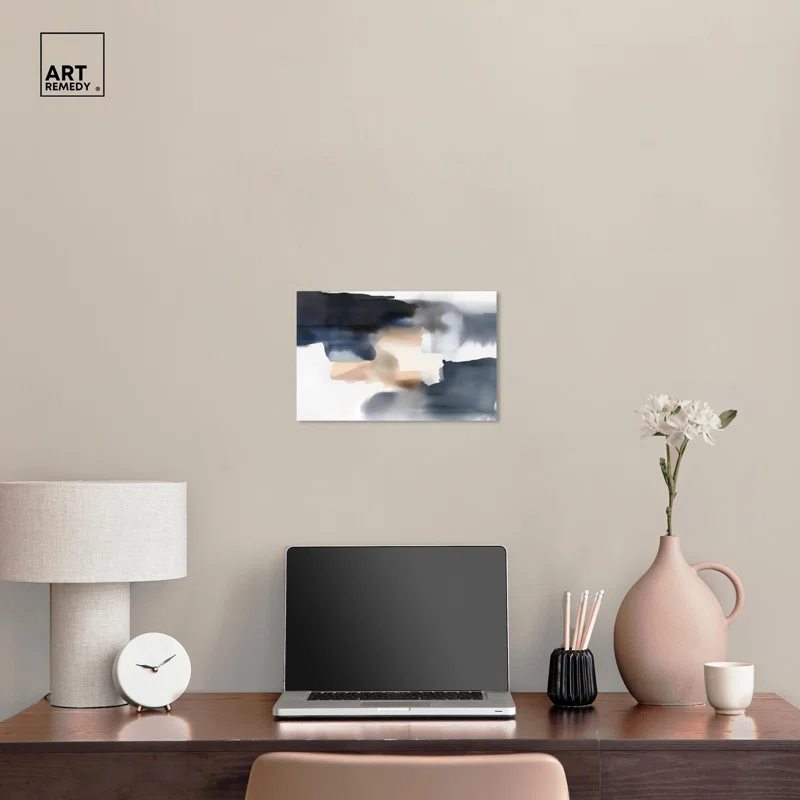 Art Remedy Twilight Layers Canvas Blue Abstract Art by Art Remedy