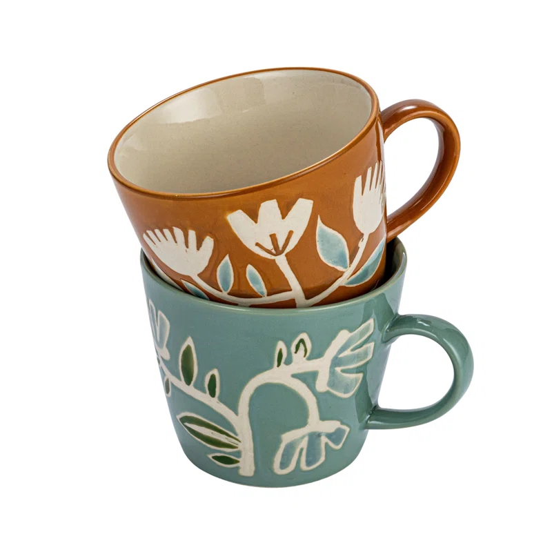 Creative Co-Op Stoneware Coffee Mug | Wayfair