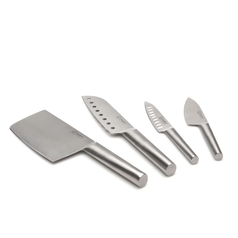 BergHOFF BergHOFF International Straight 4pc Stainless Steel Santoku Knife Set